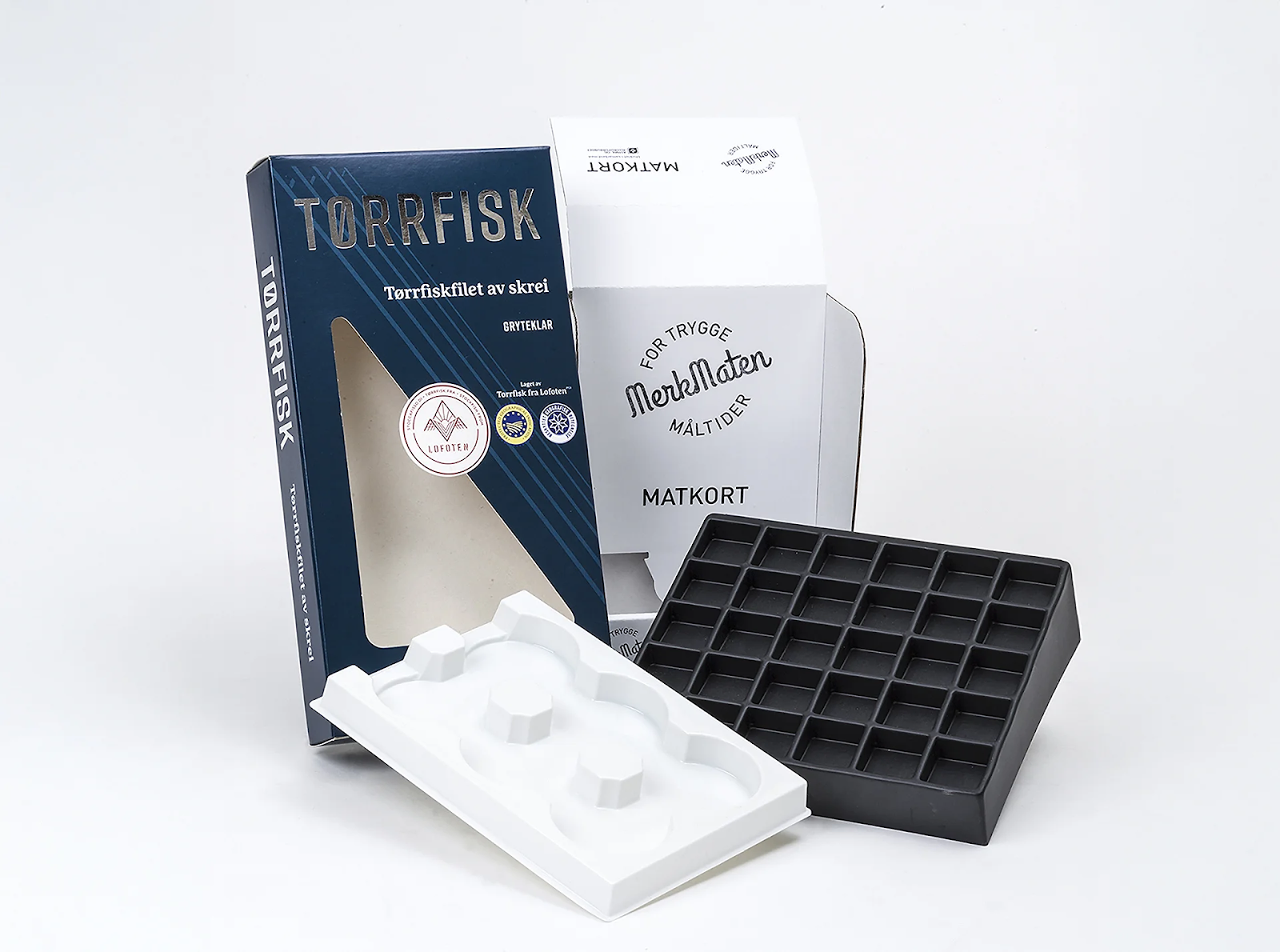 Termoformet tørrfisk innpakning Aksell logistikk